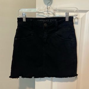 American Eagle Black Jean Skirt